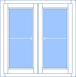 Алюминиевое остекление на 2 створки